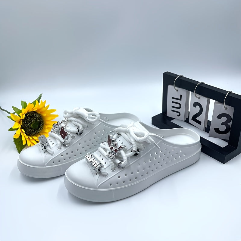 Women's Slip-On Clogs Breathable EVA Flat Shoes for Indoor Outdoor Use