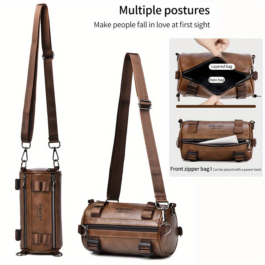 WEIXIER Ko'krak Sumkasi: Ko'p funksiyali, dog'ga chidamli yelka xabarchi sumkasi, olib tashlanadigan tasma bilan. Ish, sayohat va tasodifiy kunlik sumka uchun ideal. Do'stlar va oila uchun ajoyib sovg'a.