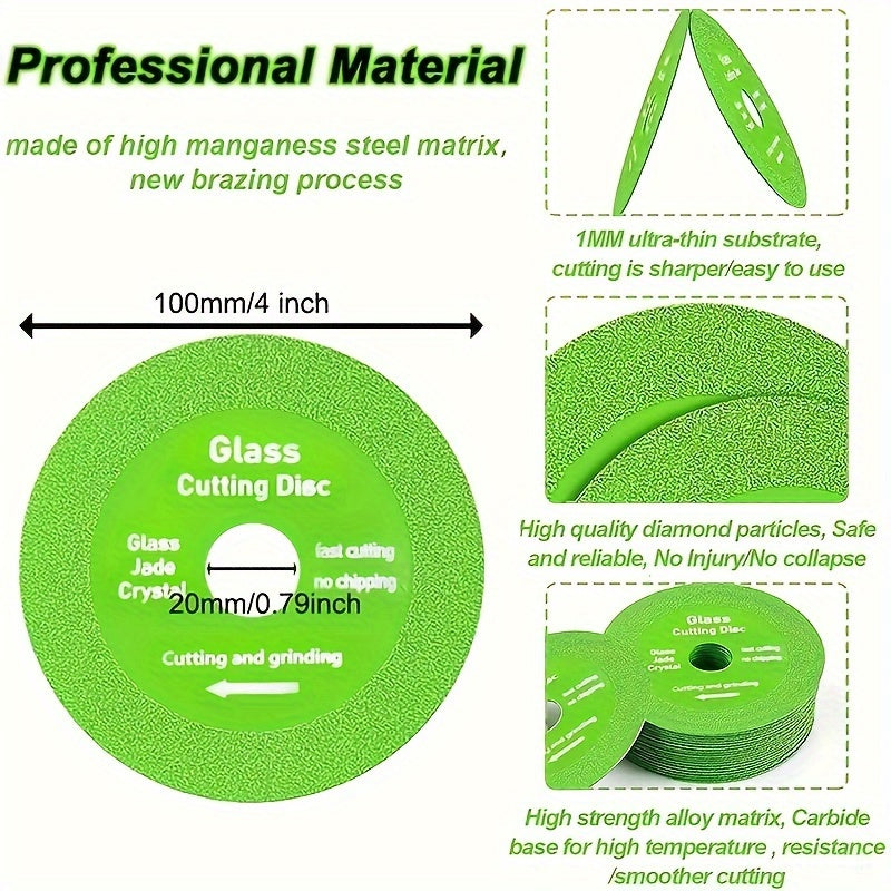Glass Cutting Disc 1/3/5pcs 100mm Diamond Marble Saw Blade for Ceramic