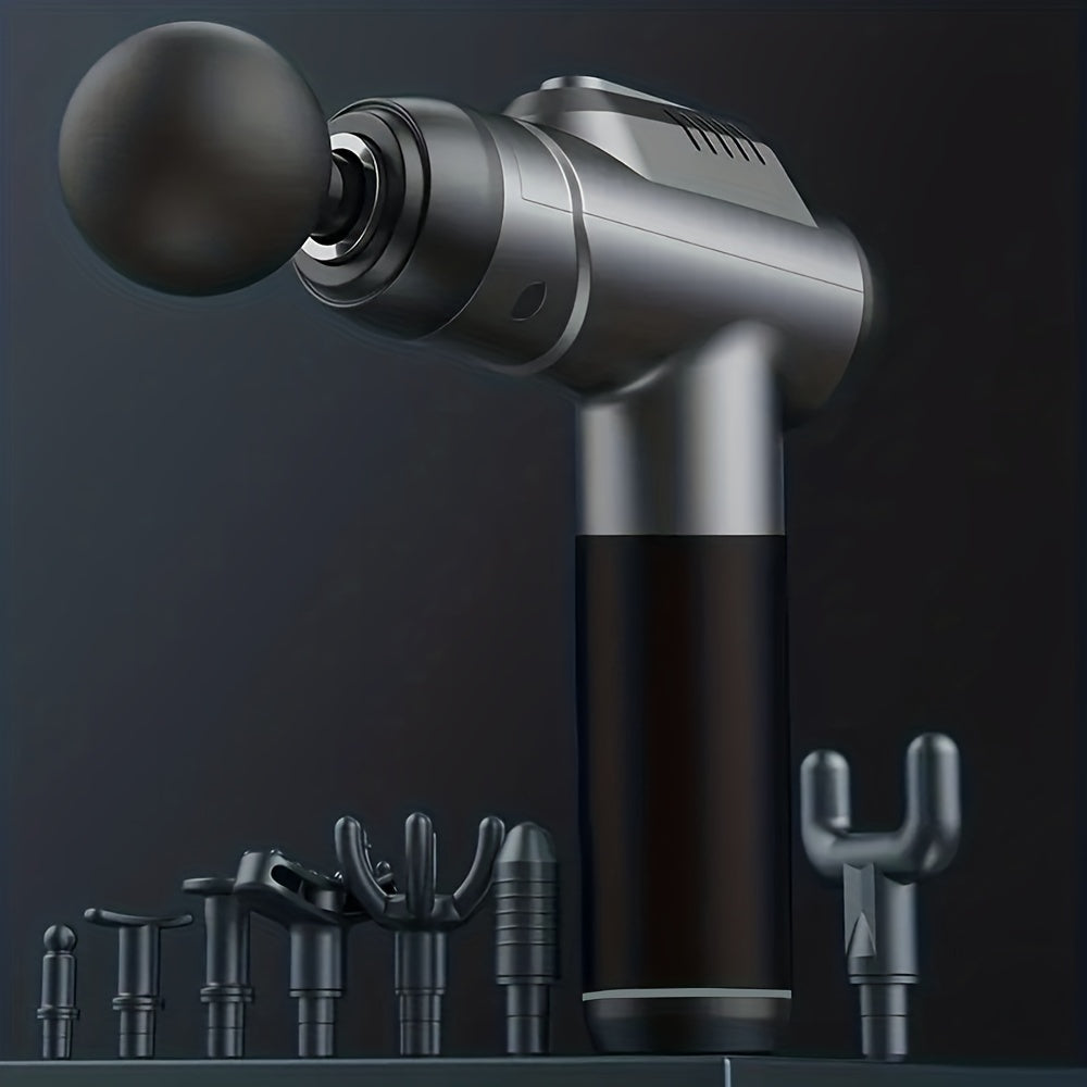 Zaryadlanadigan Fascia quroli, 8 massaj boshli, LED ekran va 99 darajadagi mushak massaji bilan