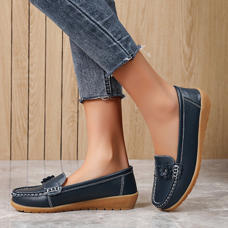 Women's Slip-Resistant Casual Flats Large Size Soft TPR Sole