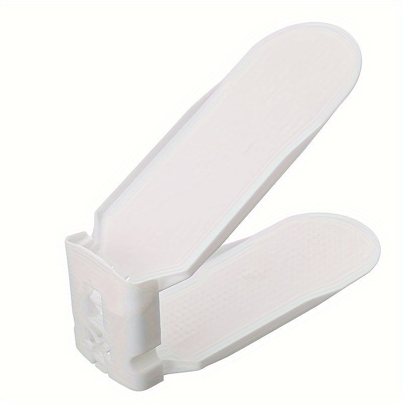 Регулируемая полка для обуви с двумя уровнями и вставной конструкцией, экономящей место