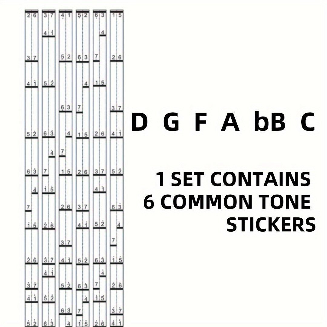 Erhu Fretboard Stickers for Beginners White Musical Instrument Accessories