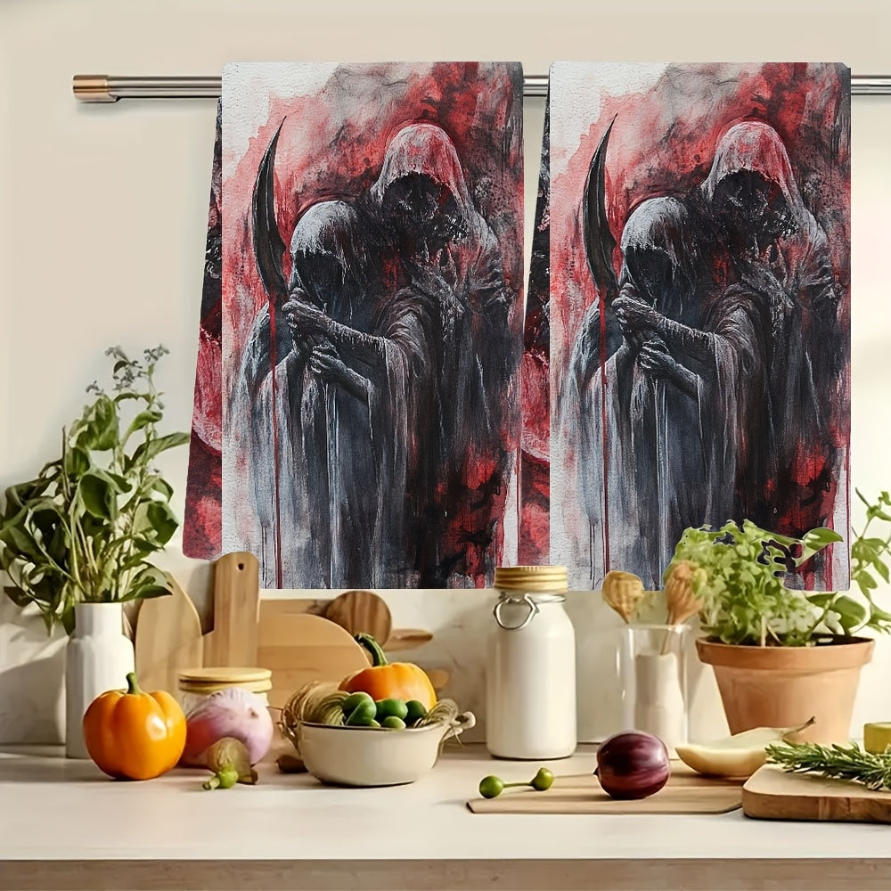 Получите 2 ультрамягких кухонных полотенца в дизайне "Слaughter Tarotesque Dark". Эти высокоабсорбирующие кухонные полотенца идеально подходят для праздничного декора. Машинная стирка, размер 16x24 дюйма. Номер товара 2KYSYS1218653.