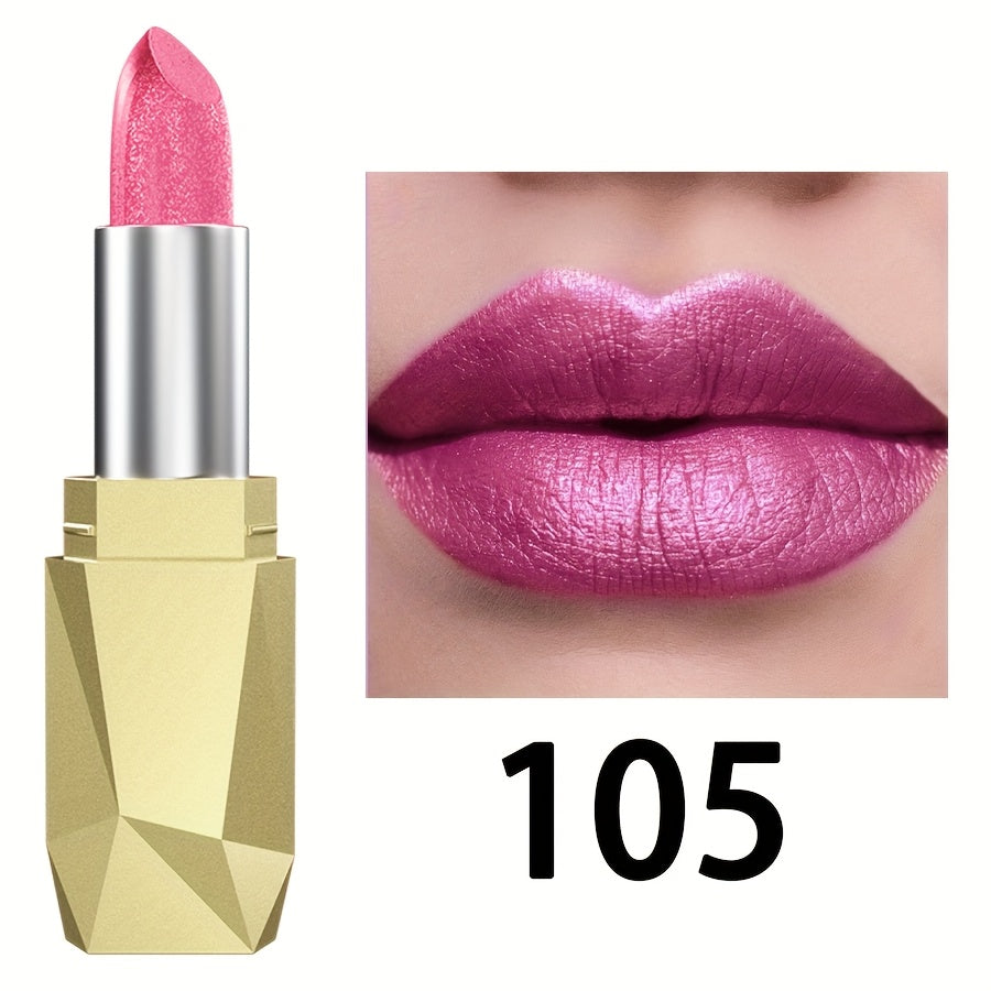 Pintalabios perlescente para mujer, de alta pigmentación, no se desvanece, con gloss hidratante