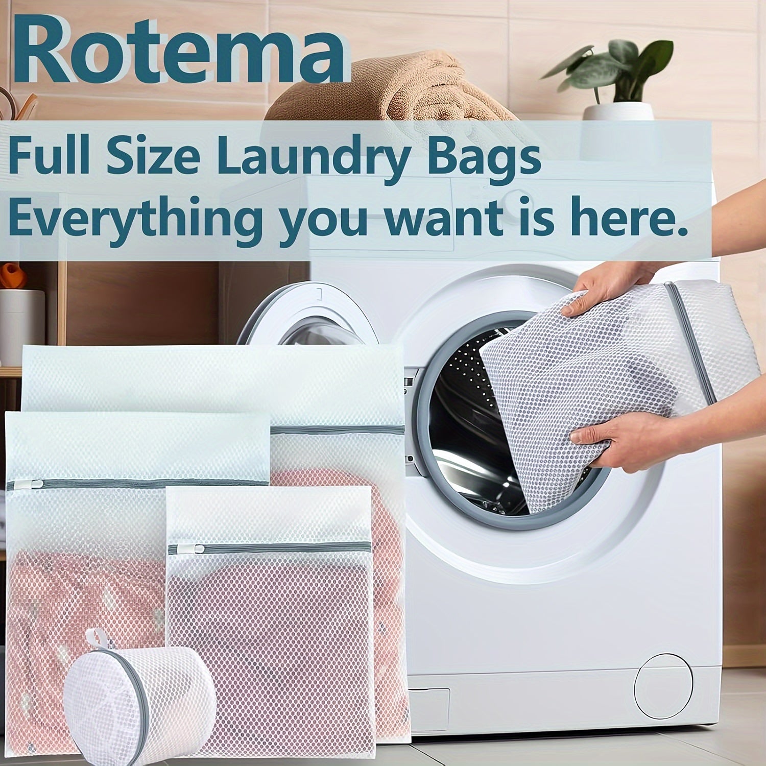 Laundry Bag for Sweaters and Underwear with Cleaning Net for Washing Machines