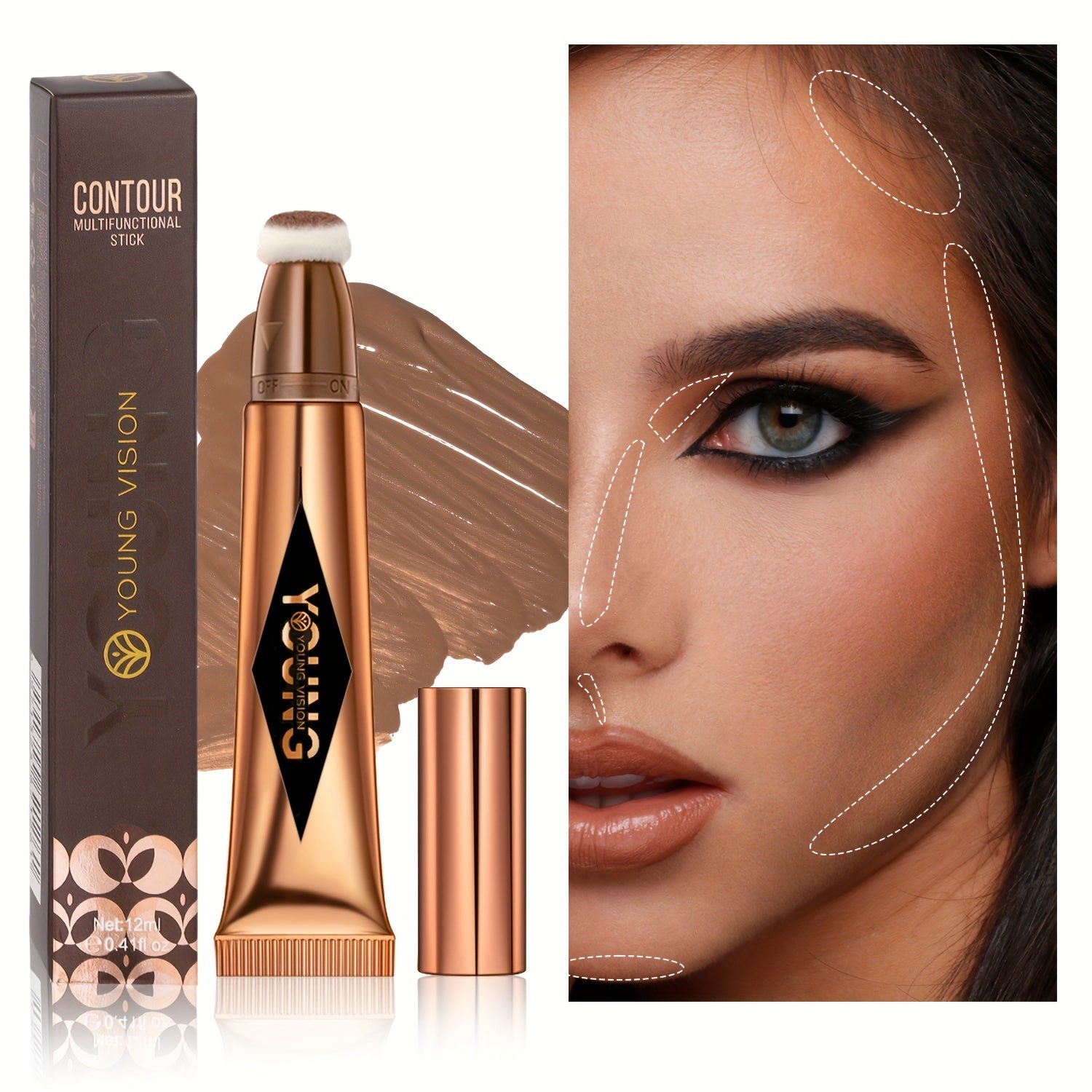 Женский набор жидких румян и хайлайтера для контуринга, мультицветной макияж