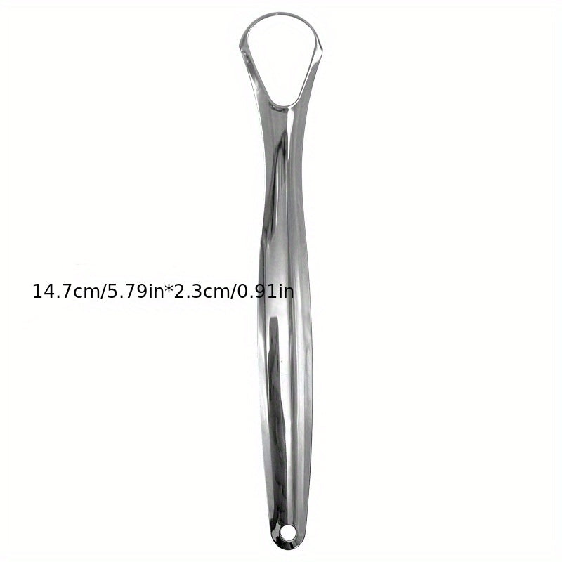 Stainless Steel Tongue Cleaner for Fresh Breath Halitosis Reduction