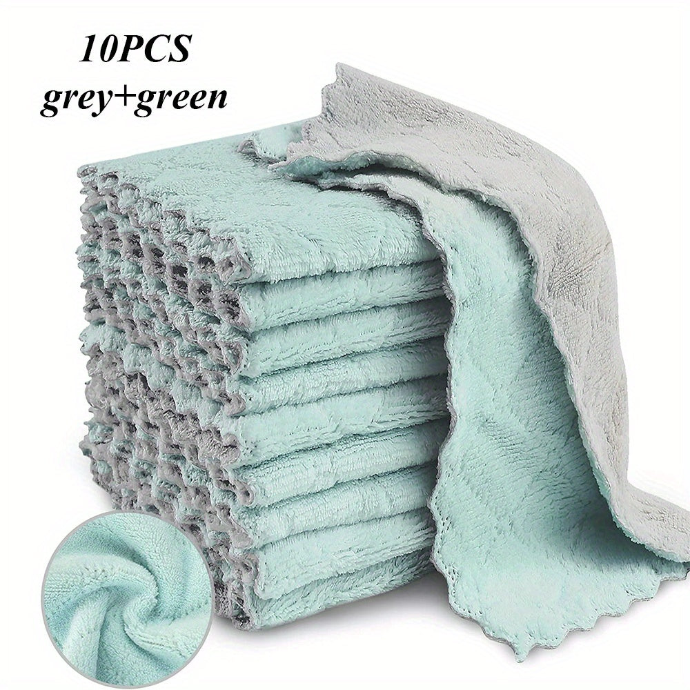 10-Piece Kitchen Towel and Dishcloth Set in Assorted Colors for Cooking and Baking