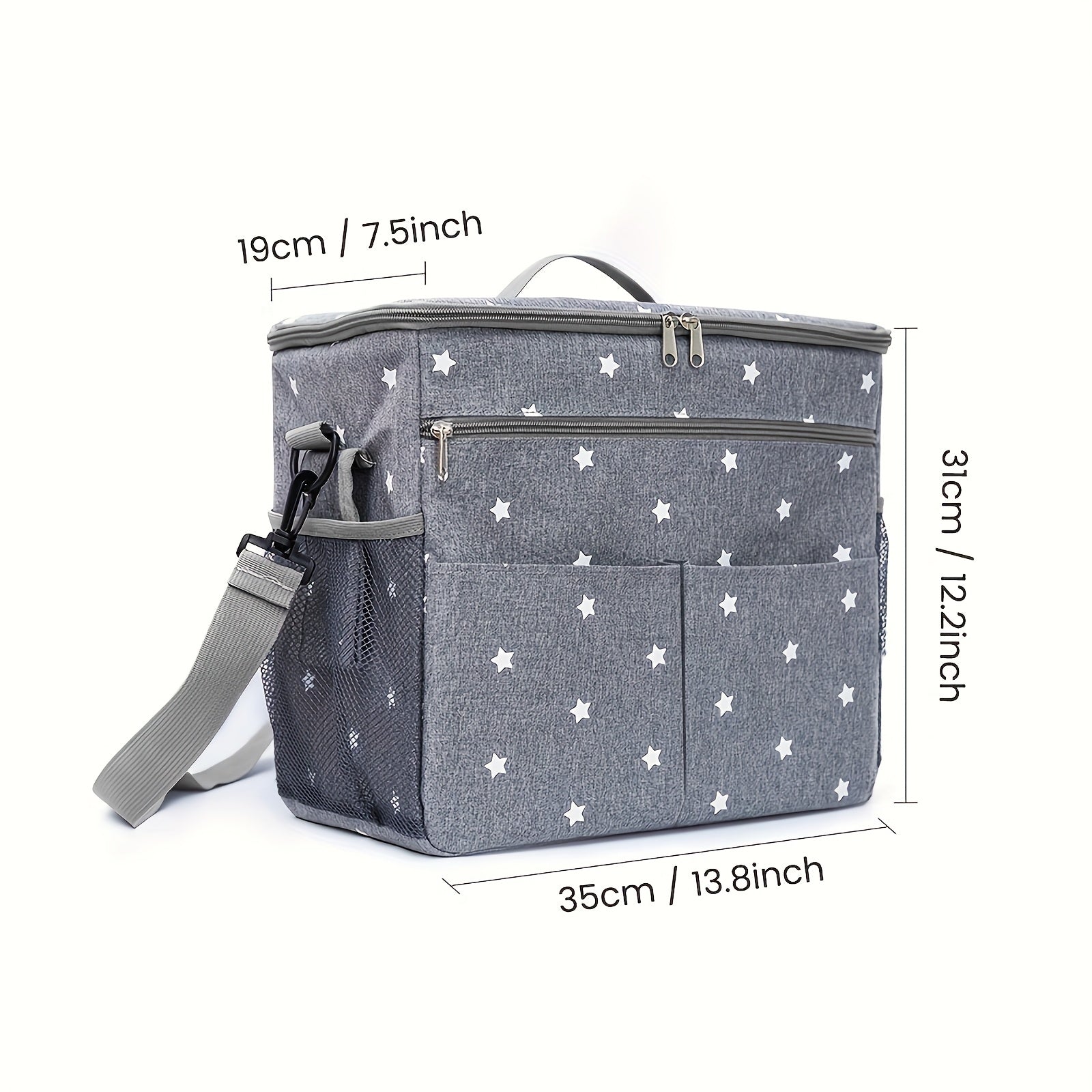 Large Capacity Diaper Bag with Stroller and Hanging Storage for Travel and Daily Use