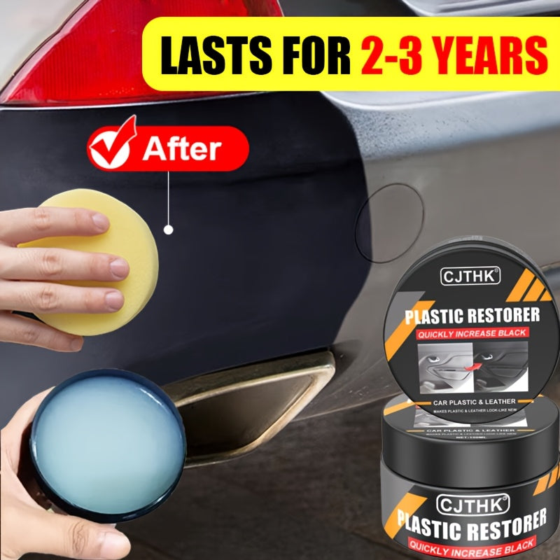Car Plastic Restorer Black Gloss Restorative Auto Polish