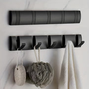 Black Foldable Wall Hook for Towels and Bathroom or Kitchen Storage