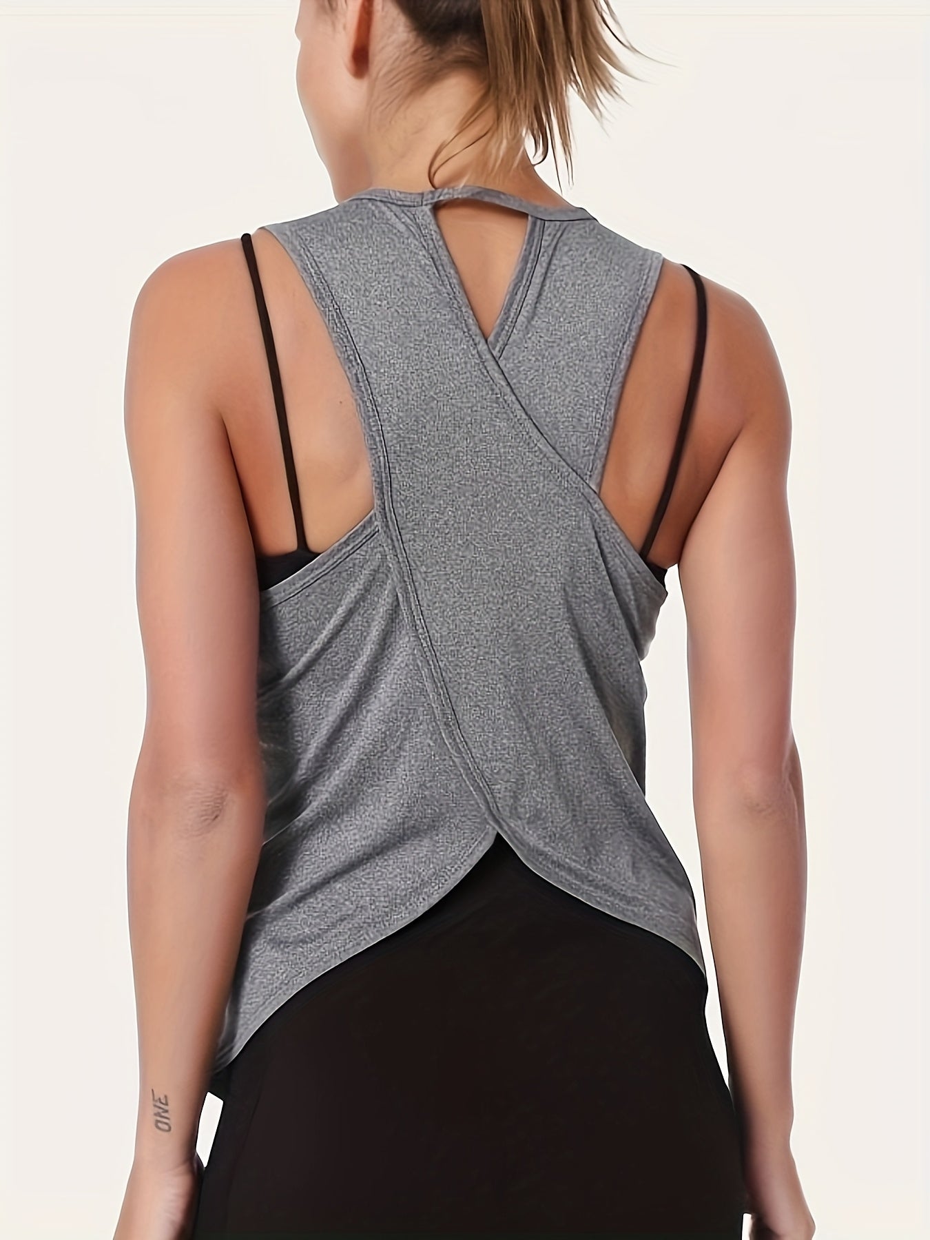Plus Size Women's Sleeveless Tank Top Breathable Elastic Fit for Yoga Workout