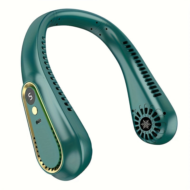 Women’s Summer Neck Fan Rechargeable USB Portable Lightweight Digital Display