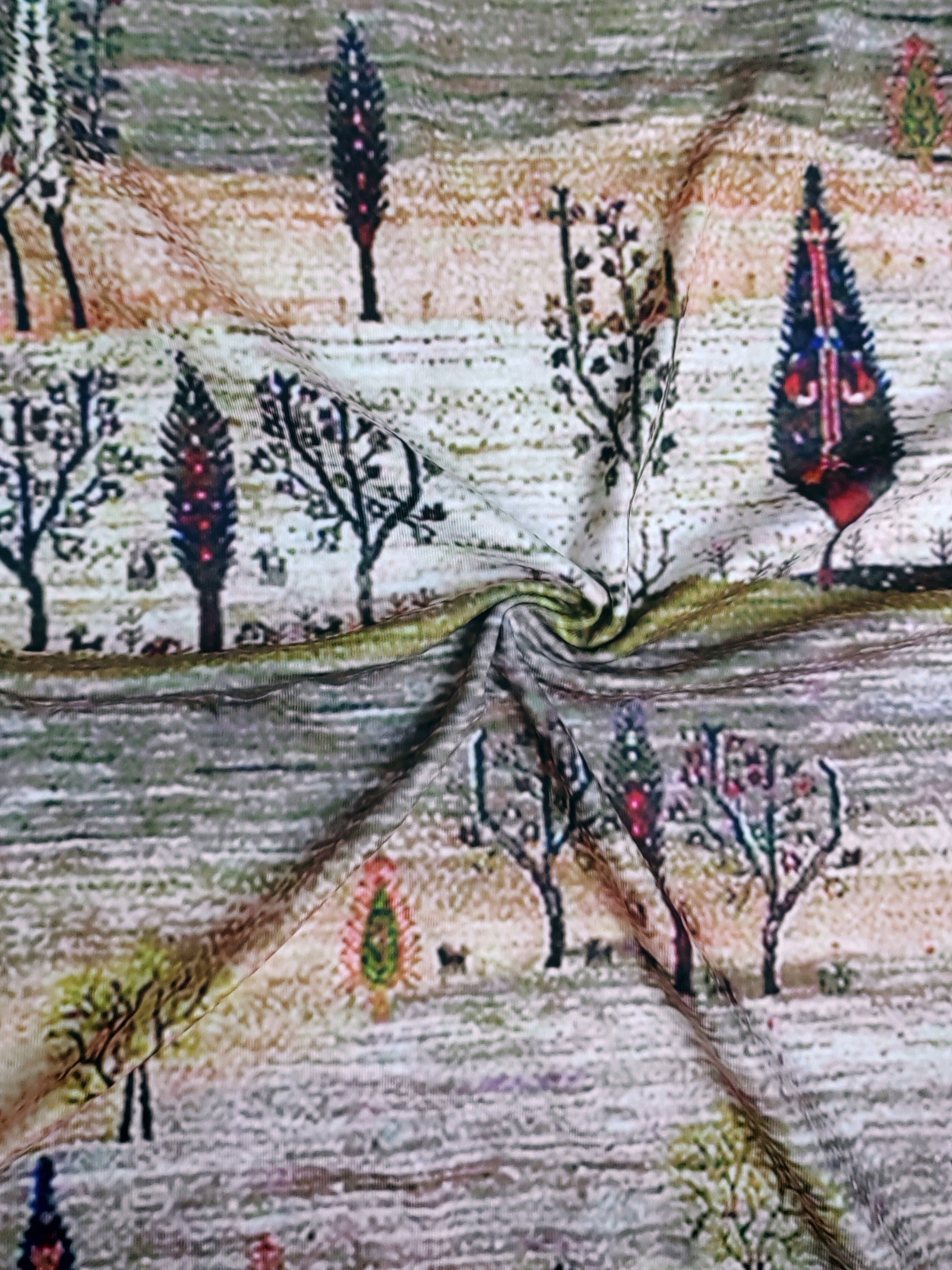 Plus Size Boho Chic V-Neck T-Shirt for Women Ethnic Print Summer Casual Knit Polyester Spandex