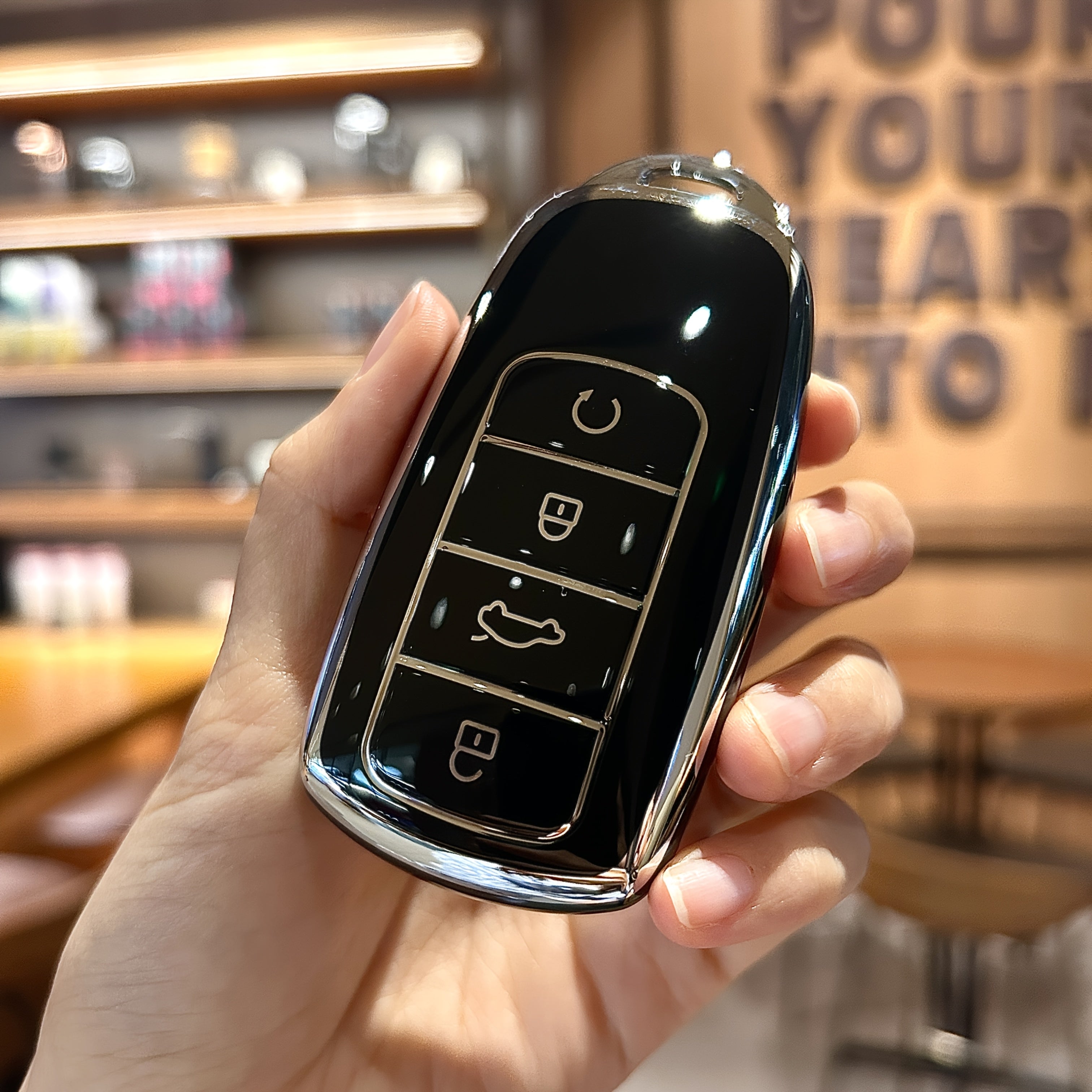 Universal TPU Car Remote Key Cover for 4 Buttons Durable Protector