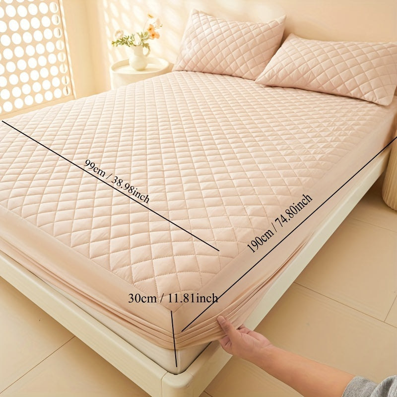 Waterproof Mattress Protector Fitted Sheet Stainproof Moistureproof Bed Cover for Dorms Hotels