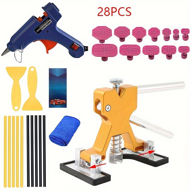 Auto Body Dent Repair Kit with 28 or 71 Pieces Car Dent Puller and Suction Cup Set