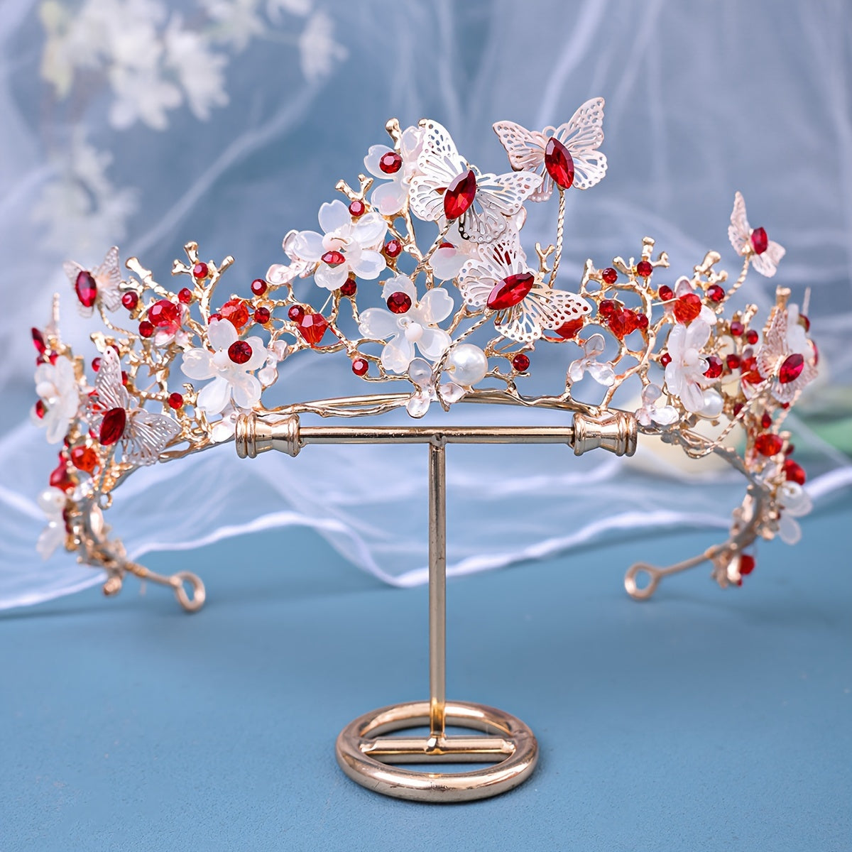 Luxurious Wedding Crown Headpiece Rhinestone Bridal Tiara for Brides and Formal Events