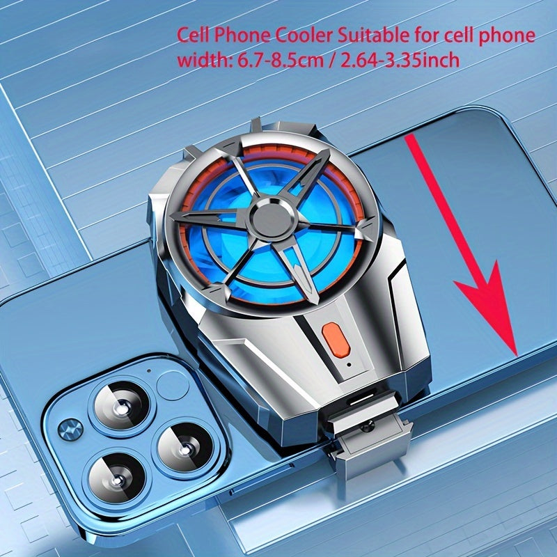 Mobile Phone Cooling Fan with Rechargeable Battery Silent Adjustable Speed Radiator