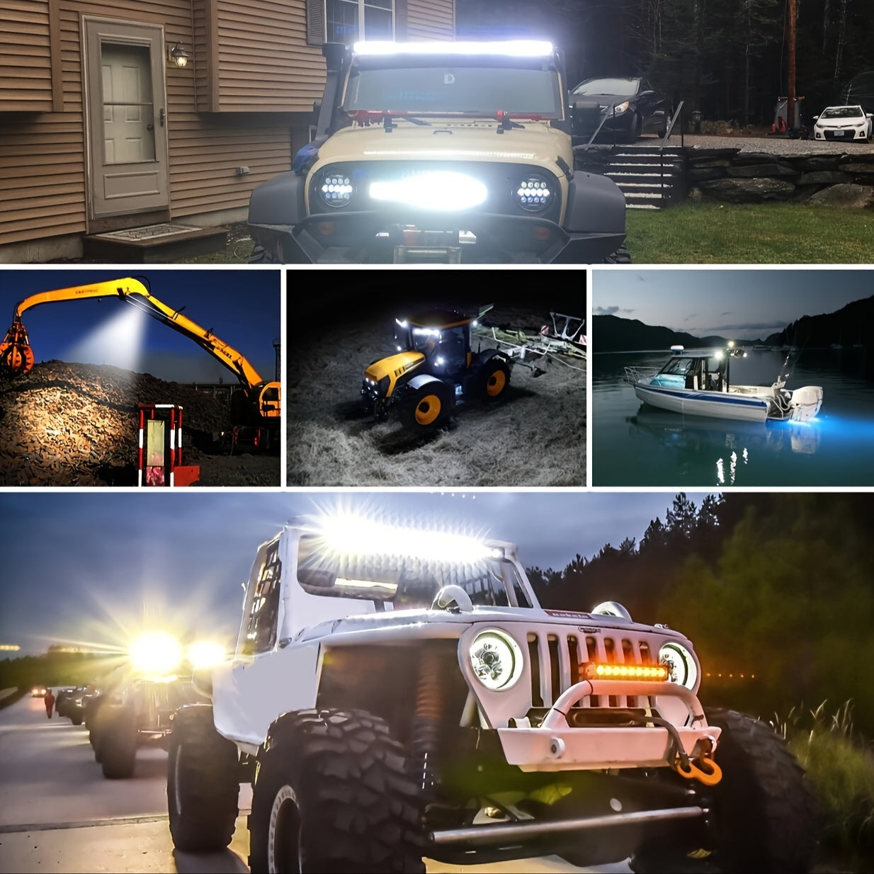 LED Light Bar 25.4cm 50.8cm White Combo Beam Work Light for Off Road Vehicles