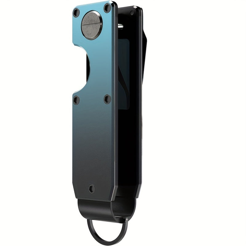 Men's Compact Metallic Key Holder, Minimalist Smart Keychain for 2-6 Keys