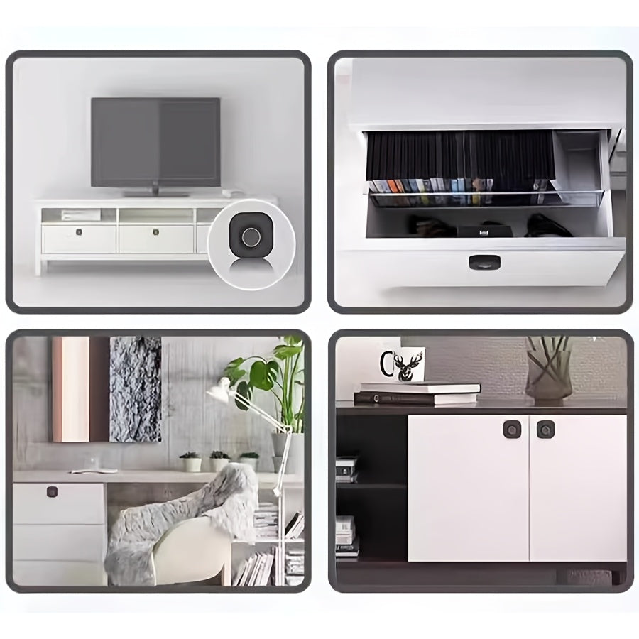 ABS Fingerprint Drawer Lock for Cabinets with Easy Installation Battery Operated