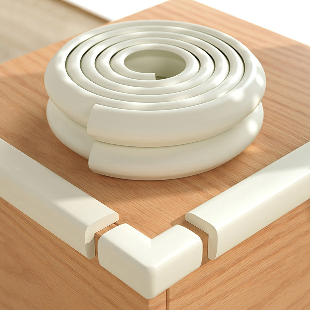 L-Shaped Corner Protector 2M Adhesive Corner Guard for Table Edges and Safety