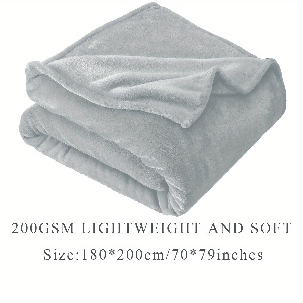 Solid Flannel Blanket 200G Single Piece