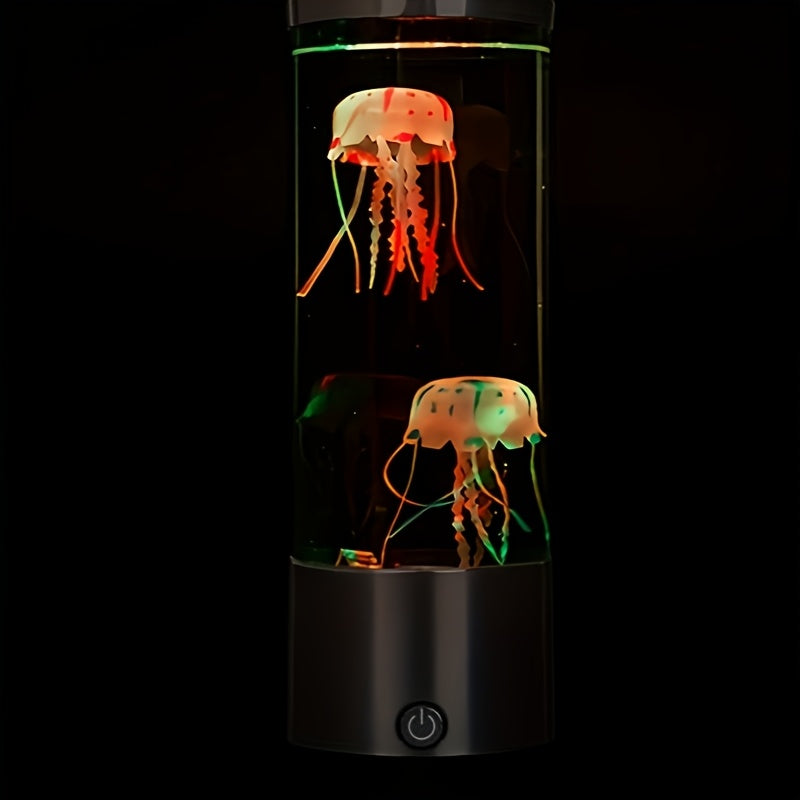 LED Jellyfish Mood Night Light Dimmable Color Changing Tabletop Indoor Night Lamp