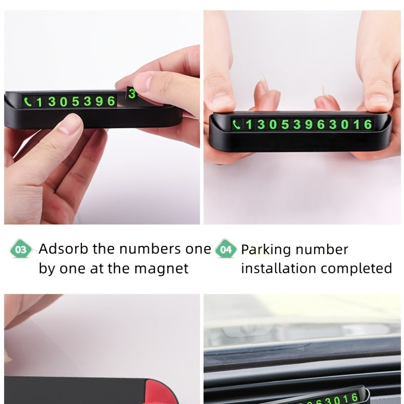 Temporary Car Parking Number Plate Digital Decoration ABS Material