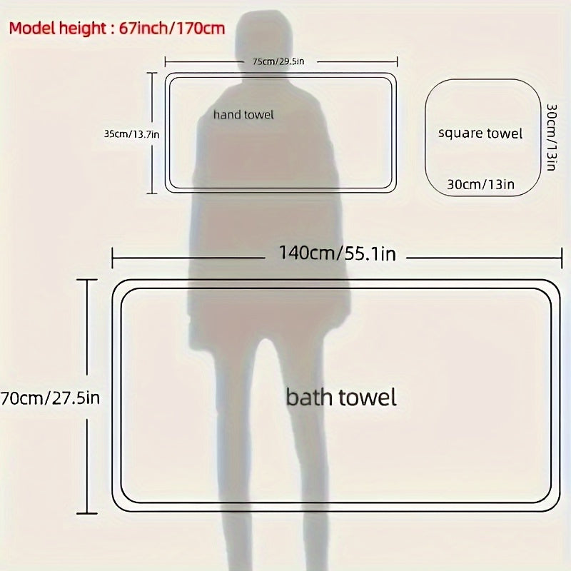 15-Piece Coral Fleece Towel Set with Face, Hand, and Bath Towels for Bathroom Use