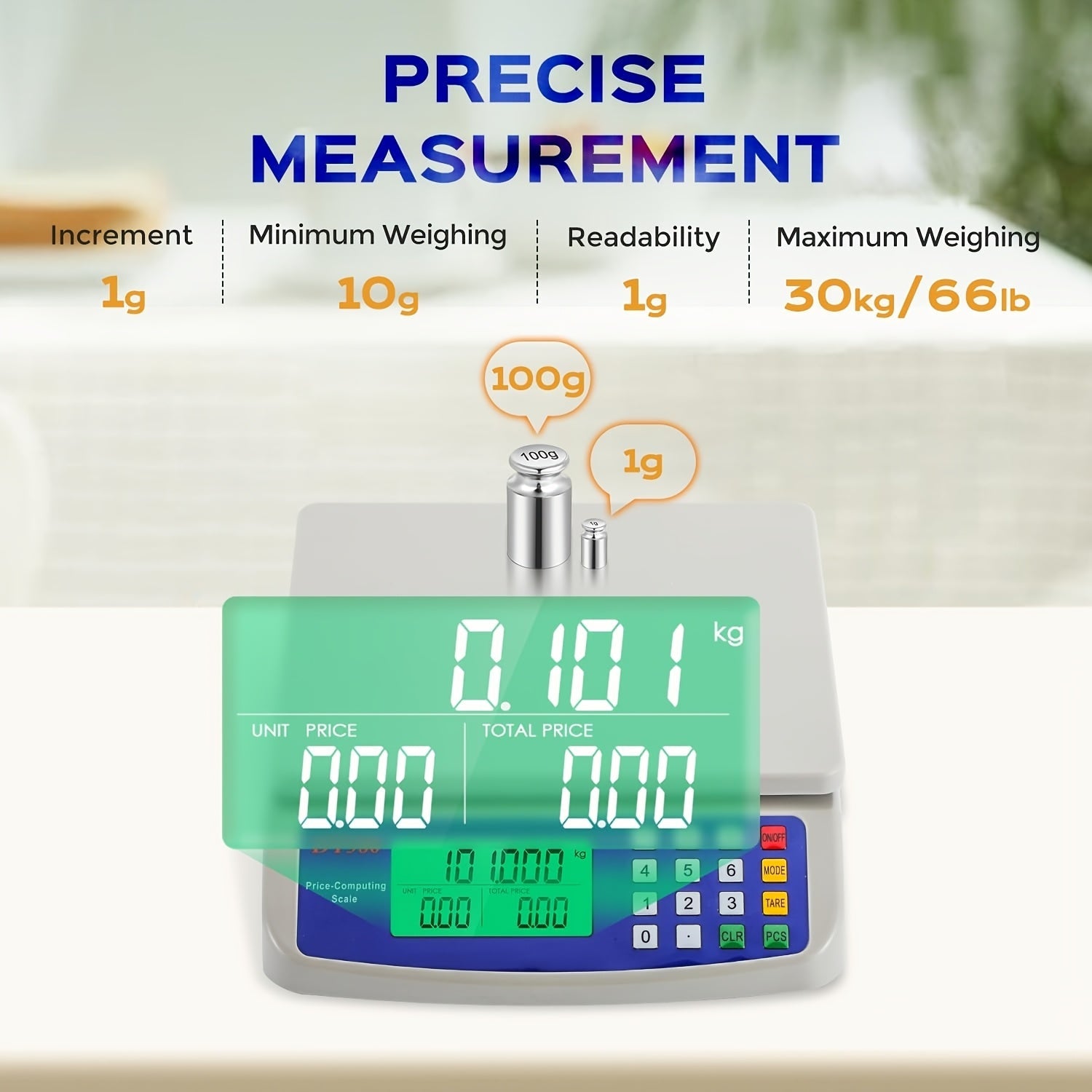 Aniq raqamli oshxona tarozi - 29.94KG/0.2oz gacha ushlab turadi, aniq LCD ekran, avtomatik nolga qaytarish va o'chirish, oziq-ovqat uchun xavfsiz, batareya bilan ishlaydi (AA batareyalar alohida sotiladi)