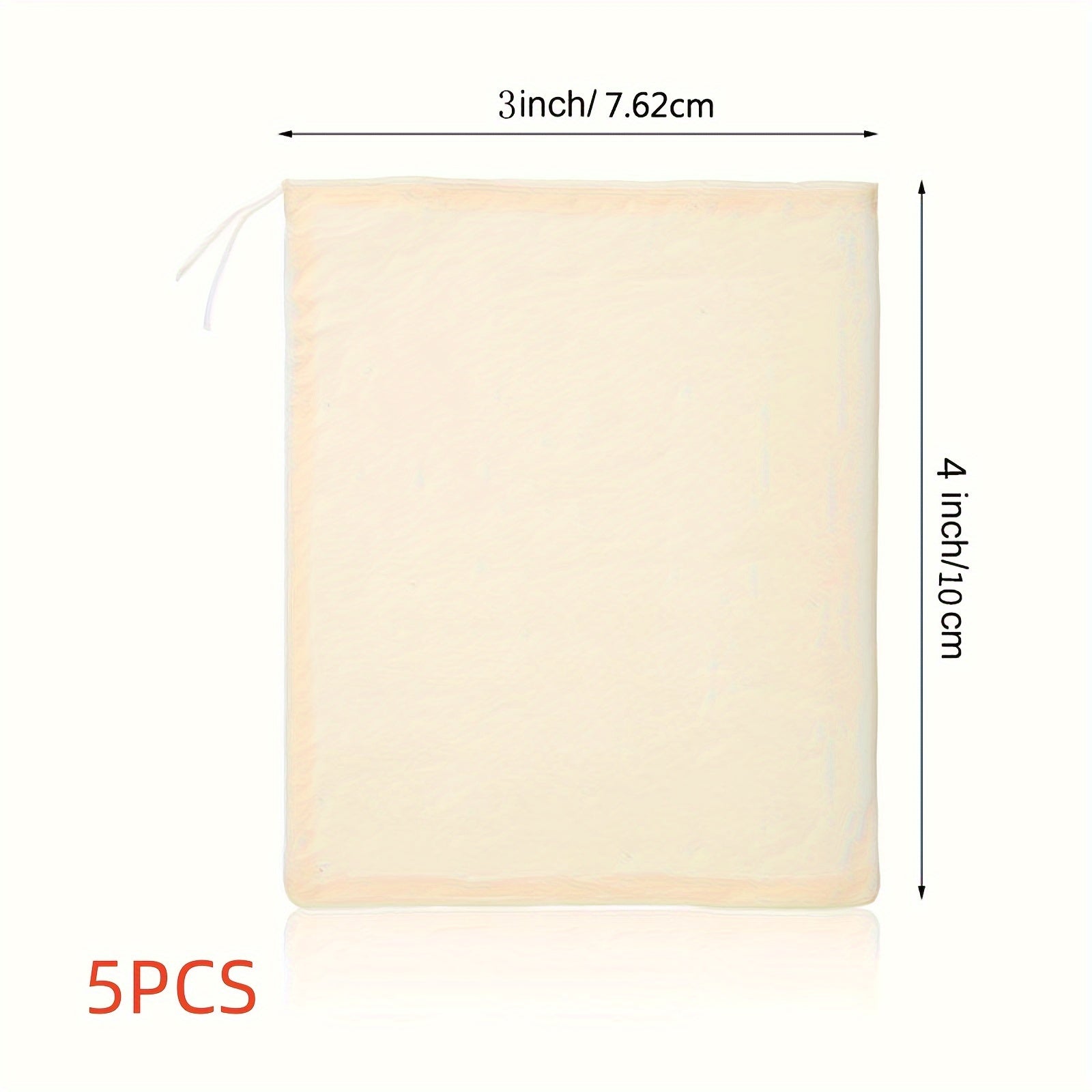 Set of 5 Reusable Muslin Drawstring Soup Bags for Spices Herbs and Teas