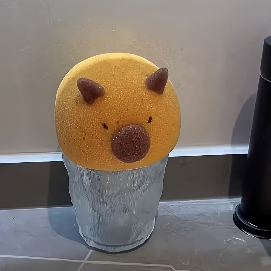 Capybara vanna gubkasi yumshoq, quruq va yuz va tana uchun exfoliating dush tozalagichi