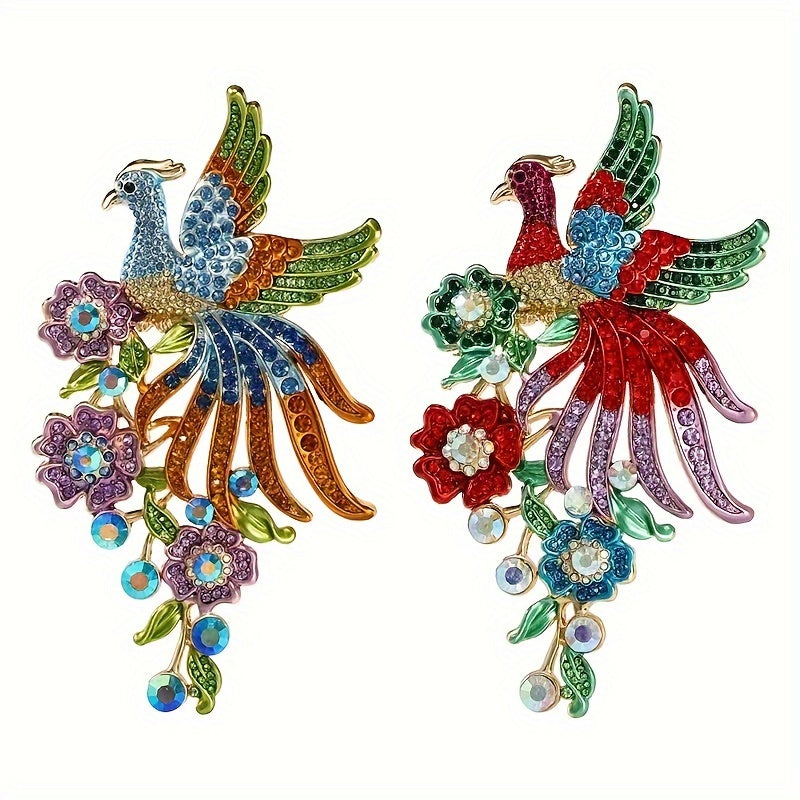 Rang-barang peacock brosh uchun ayollar uchun alloy hayvon pin nafis zargarlik sovgʻa