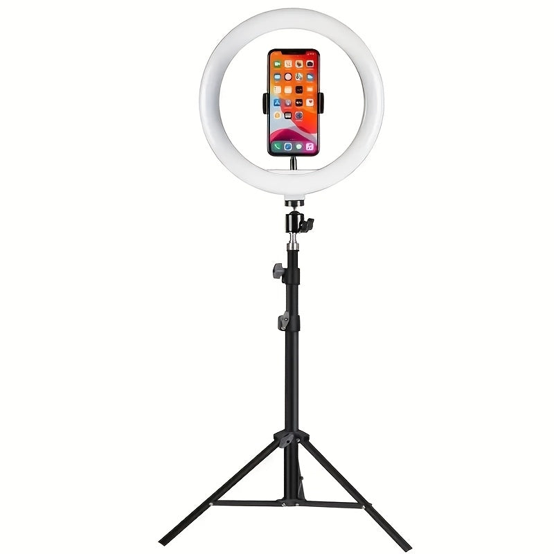 10-Inch USB Selfie LED Ring Light with Tripod Stand for iPhone Android Live Streaming Makeup Vlogging