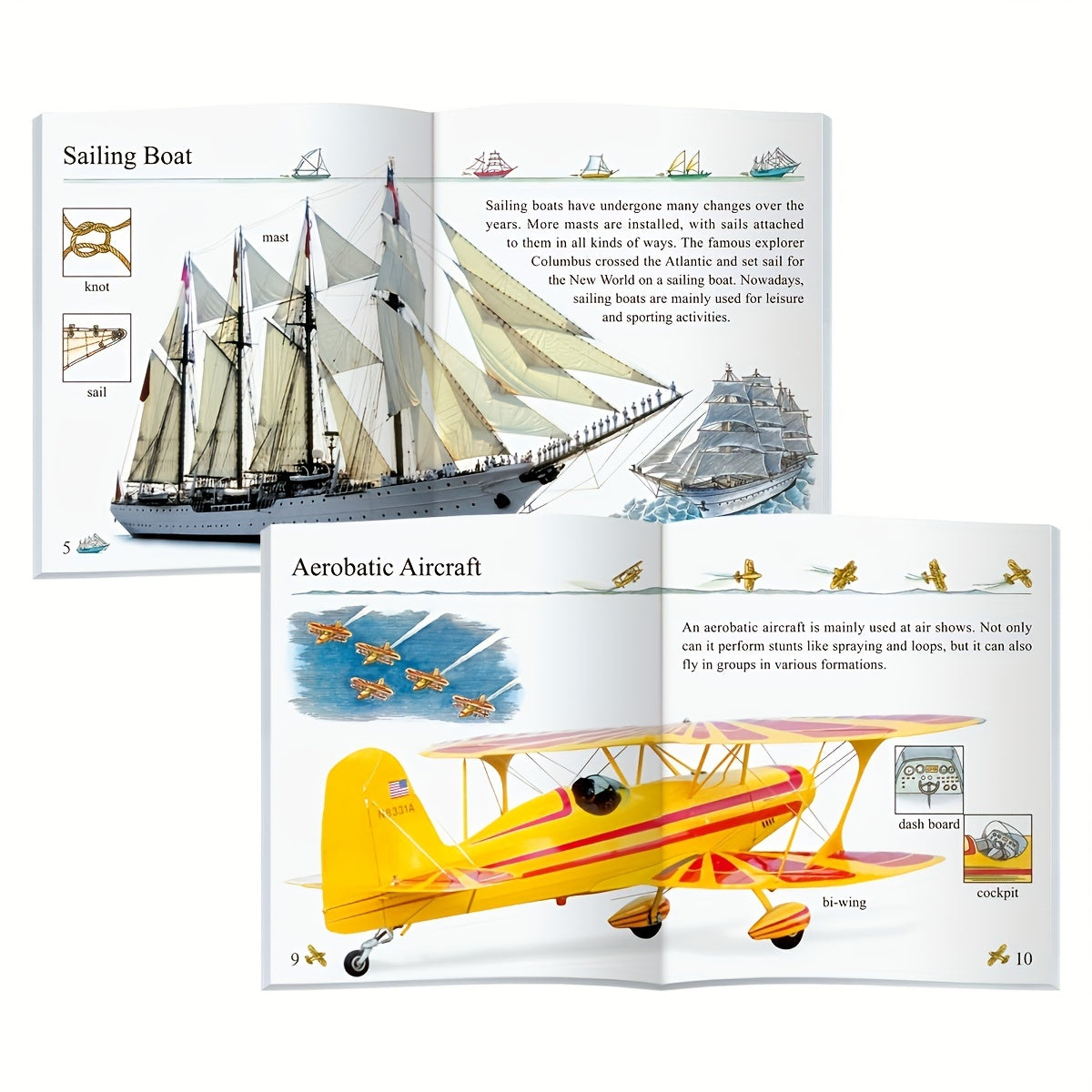 Set of 10 Children's Educational Books for Kids Ages 3 and Up