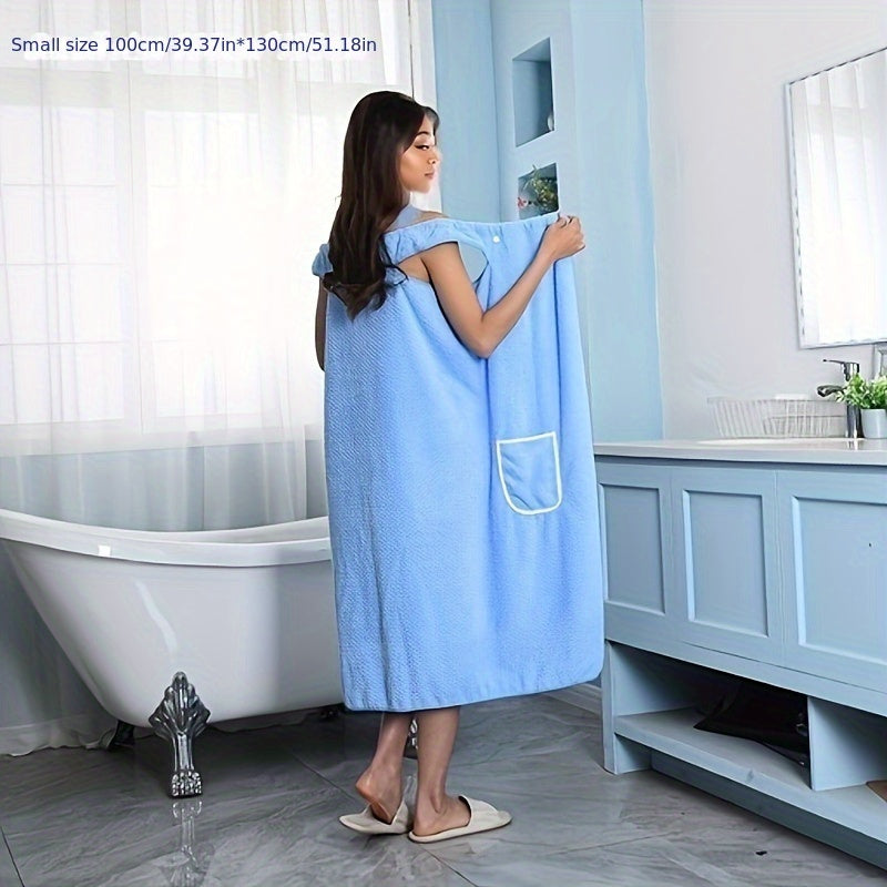 Женский халат из мягкого кораллового флиса с клетчатым мультяшным дизайном, карманами и абсорбирующей функцией, похожей на полотенце, для душа и спа.