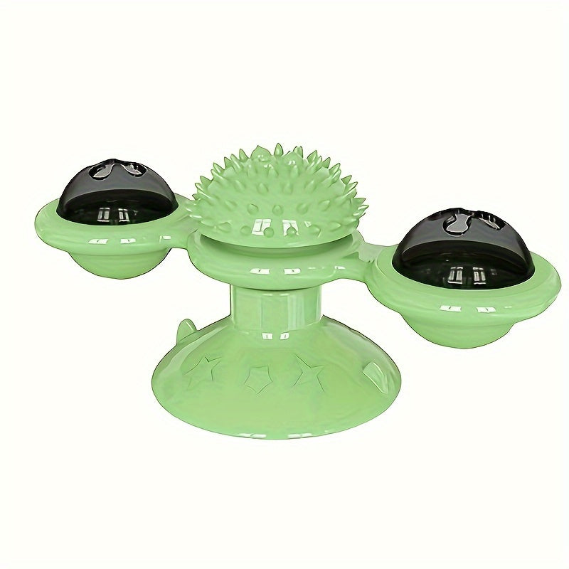 Interactive Plastic Cat Toy - Spinning Windmill for Cats, Exercise and Bonding