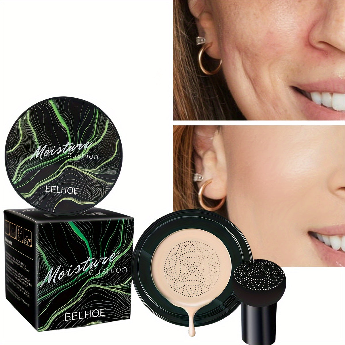 Mushroom Head Air Cushion Face Concealer Foundation Waterproof Long-Lasting