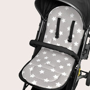 Baby Stroller Cushion for Infants and Toddlers 0-3 Breathable Polyester Light Grey Polka Dot