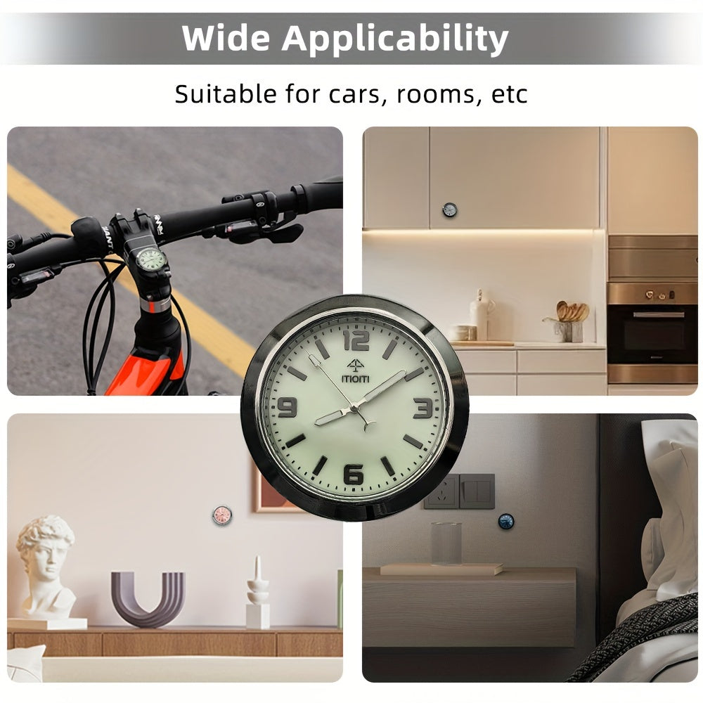 Car Dashboard Mini Clock, Quartz Analog, Luminous, Decorative Clock