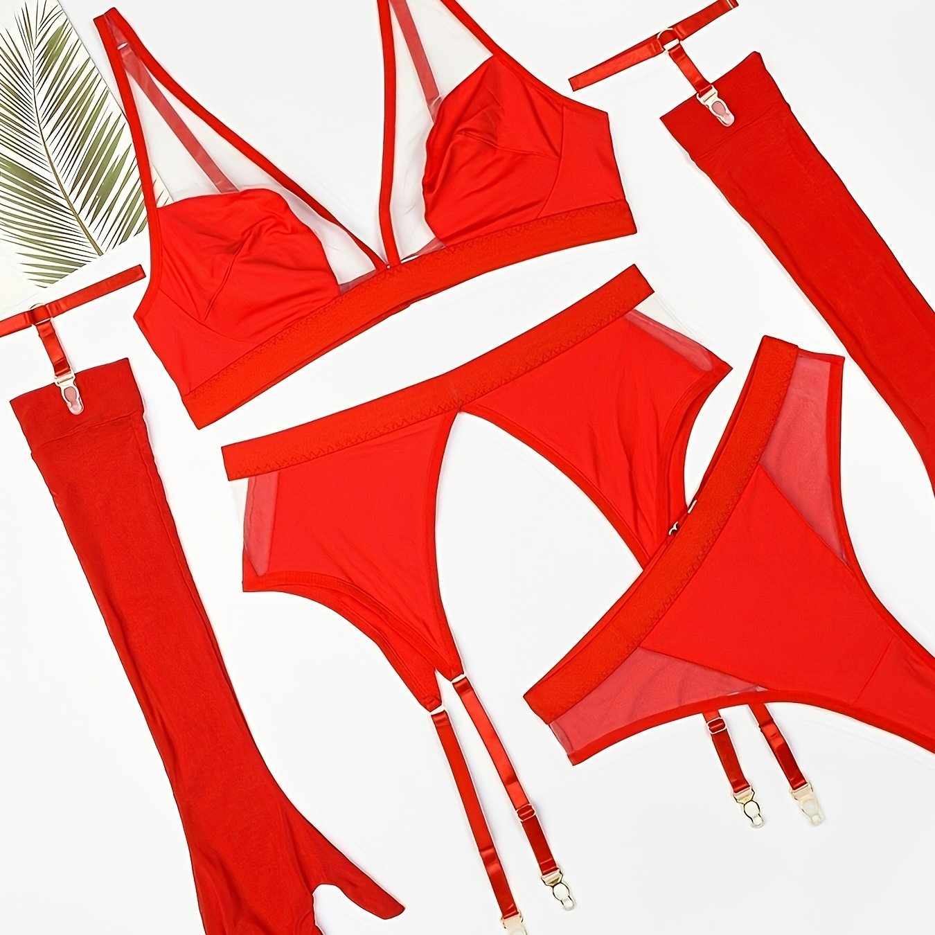 Women’s Mesh Patchwork Sexy Gloves Set for Party and Fashion