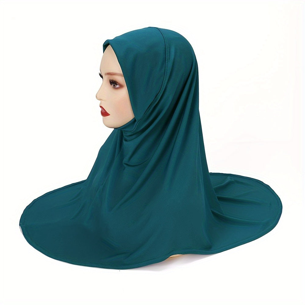 Women's Instant Hijab Solid Color Breathable Polyester for Outdoor Activities