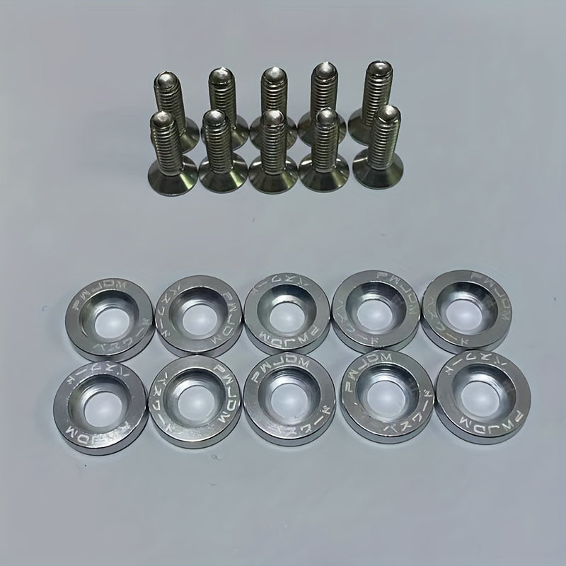 20 Pcs Aluminum M6 Fender Washer Bolts for Car License Plate Accessories