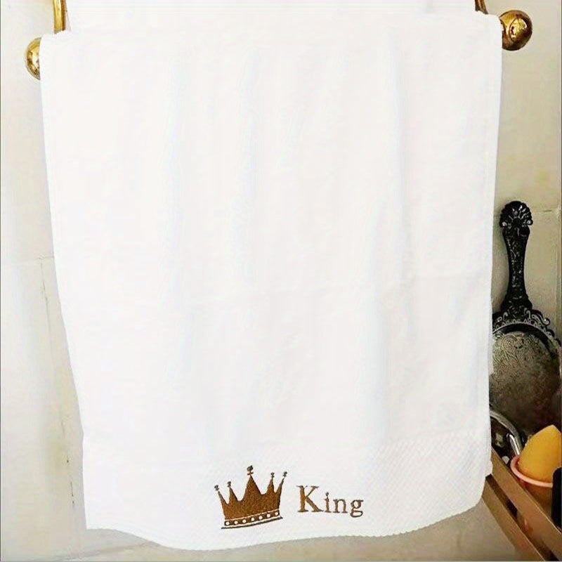 Cotton Bath Towels Soft Absorbent Embroidered for Household and Hotel Use