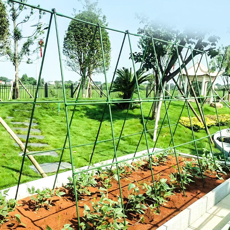 10 Garden Support Stakes for Climbing Plants Plastic and Steel for Tomatoes Cucumbers Grapes