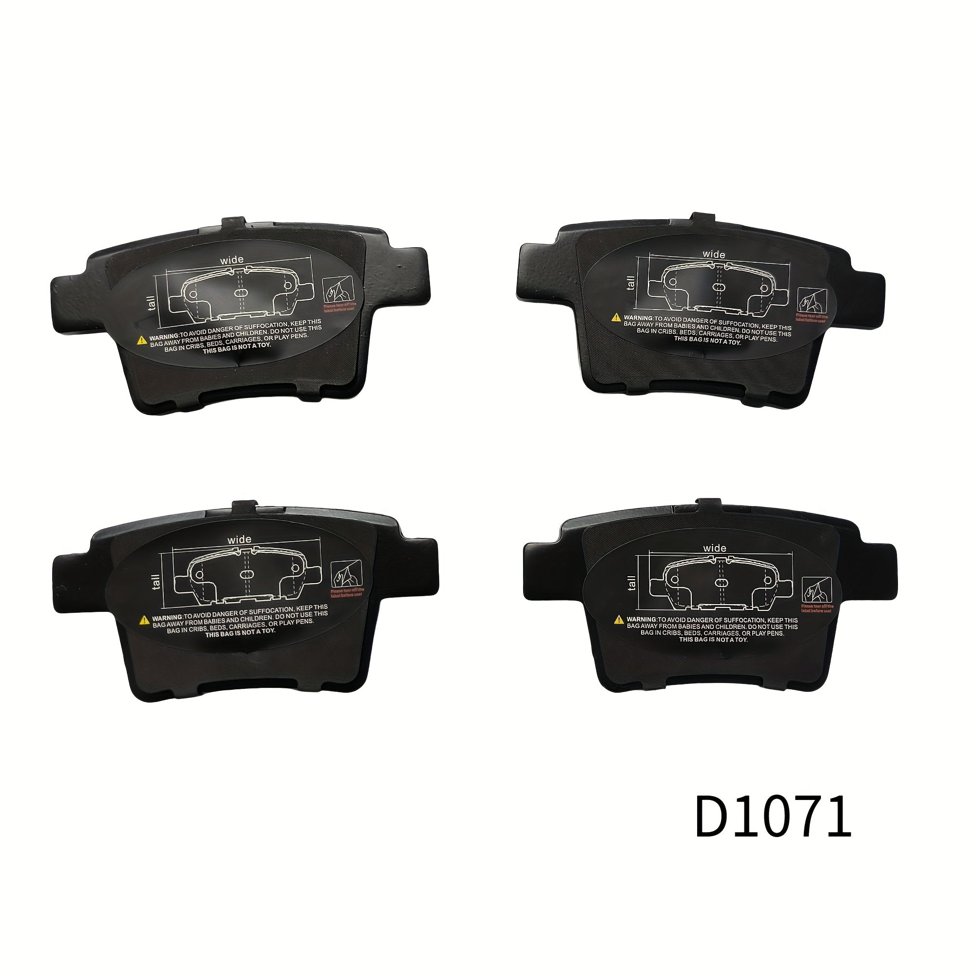 4Pcs Ceramic Brake Pad Set Vehicle Replacement for Multiple Models