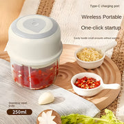 Electric Food Chopper Garlic Press USB Rechargeable 16000 RPM for Quick Food Prep
